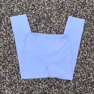 7/8 Length White 90 Degree Leggings